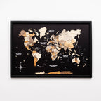 3D Wooden Panel World Map Multicolor Enjoy The Wood