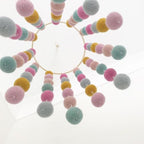 Wooden Ring With Felt Balls Wind Chimes Newborn Baby Bed Bell Pendant Kids Room Decoration Wooden Wind Chime Bed Bell Nursery Mobile Crib Bed Bell Wall Hanging Ornament Stevvex
