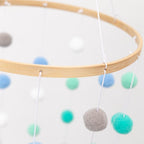 Wooden Ring With Felt Balls Wind Chimes Newborn Baby Bed Bell Pendant Kids Room Decoration Wooden Wind Chime Bed Bell Nursery Mobile Crib Bed Bell Wall Hanging Ornament Stevvex