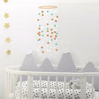 Wooden Ring With Felt Balls Wind Chimes Newborn Baby Bed Bell Pendant Kids Room Decoration Wooden Wind Chime Bed Bell Nursery Mobile Crib Bed Bell Wall Hanging Ornament Stevvex