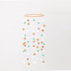 Wooden Ring With Felt Balls Wind Chimes Newborn Baby Bed Bell Pendant Kids Room Decoration Wooden Wind Chime Bed Bell Nursery Mobile Crib Bed Bell Wall Hanging Ornament Stevvex