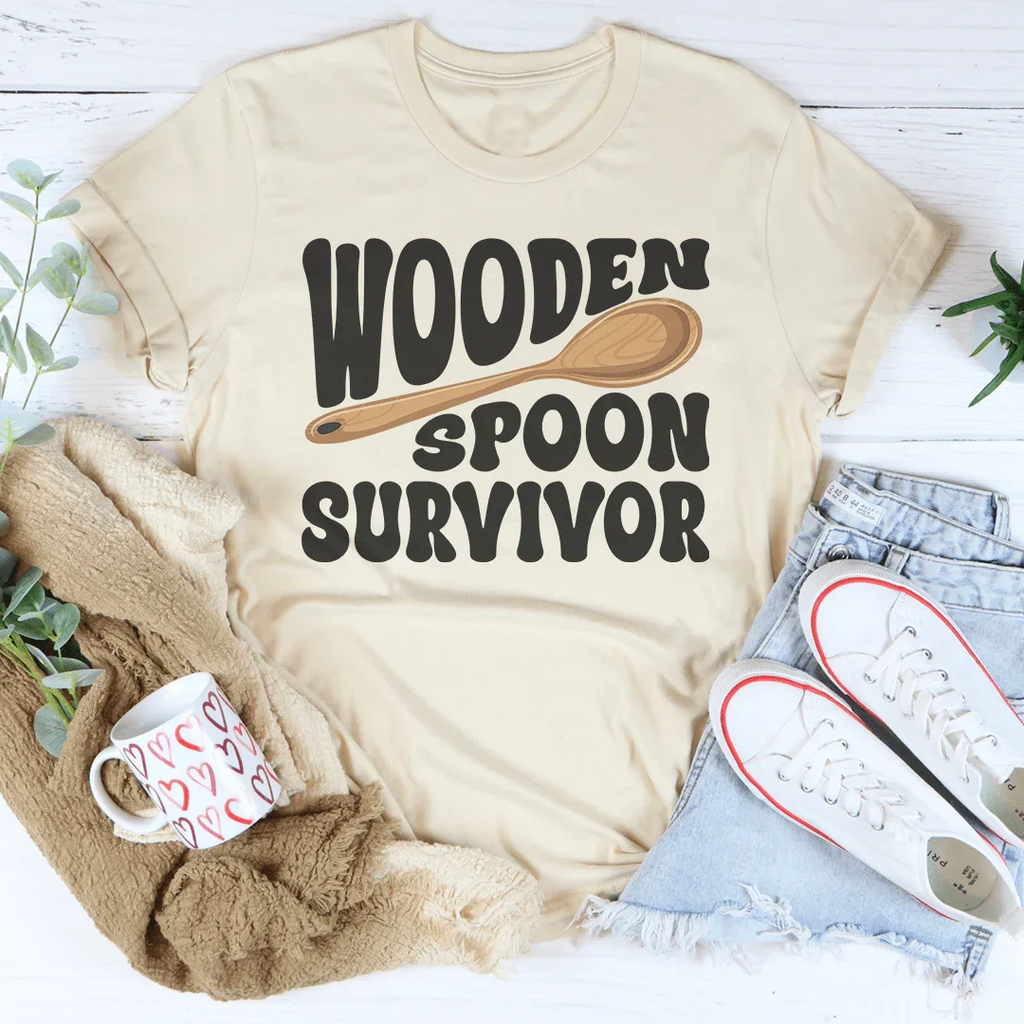 Wooden Spoon Survivor Tee Peachy Sunday