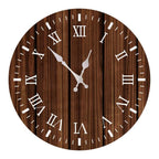 Wooden Wall Clock 10 Inch Silent Non Ticking Quartz Wall Clock 10 Inch Silent Non-Ticking Wooden Wall Clocks Battery Operated Country Retro Rustic Style Decorative for Living Room Kitchen  Retro Fashion Wood Wall Clock Decorative for Living Room Kitchen