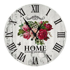 Wooden Wall Clock 10 Inch Silent Non Ticking Quartz Wall Clock 10 Inch Silent Non-Ticking Wooden Wall Clocks Battery Operated Country Retro Rustic Style Decorative for Living Room Kitchen  Retro Fashion Wood Wall Clock Decorative for Living Room Kitchen