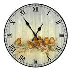 Wooden Wall Clock 10 Inch Silent Non Ticking Quartz Wall Clock 10 Inch Silent Non-Ticking Wooden Wall Clocks Battery Operated Country Retro Rustic Style Decorative for Living Room Kitchen  Retro Fashion Wood Wall Clock Decorative for Living Room Kitchen