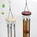 Wooden Wind Bell Romantic Memorial Wind Chimes For Outside 30 Inch 6 Rustproof Aluminum Tubes Wooden Wind Bell Romantic Memorial Wind-chimes Best Gift For Home Garden Patio Yard Stevvex