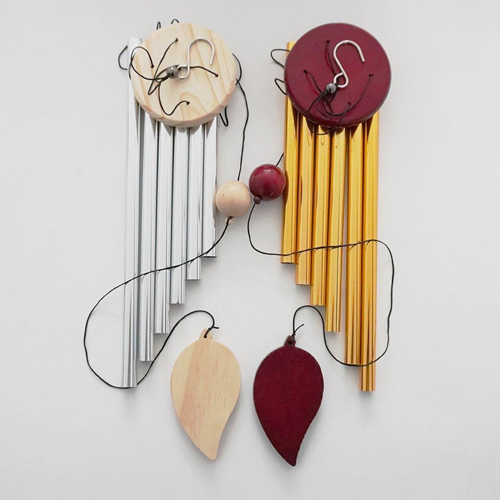 Wooden Wind Bell Romantic Memorial Wind Chimes For Outside 30 Inch 6 Rustproof Aluminum Tubes Wooden Wind Bell Romantic Memorial Wind-chimes Best Gift For Home Garden Patio Yard Stevvex