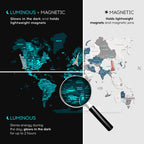 3D Luminous/Magnetic Colored Wooden World Map Cruise Enjoy The Wood