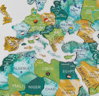 3D Wooden World Map Surface Enjoy The Wood