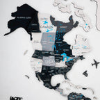 3D Wooden World Map Nordik (for US only) - SJB-DIAMOND ELITES
