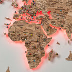 3D Solid Wooden World Map - Ash - SJB-DIAMOND ELITES