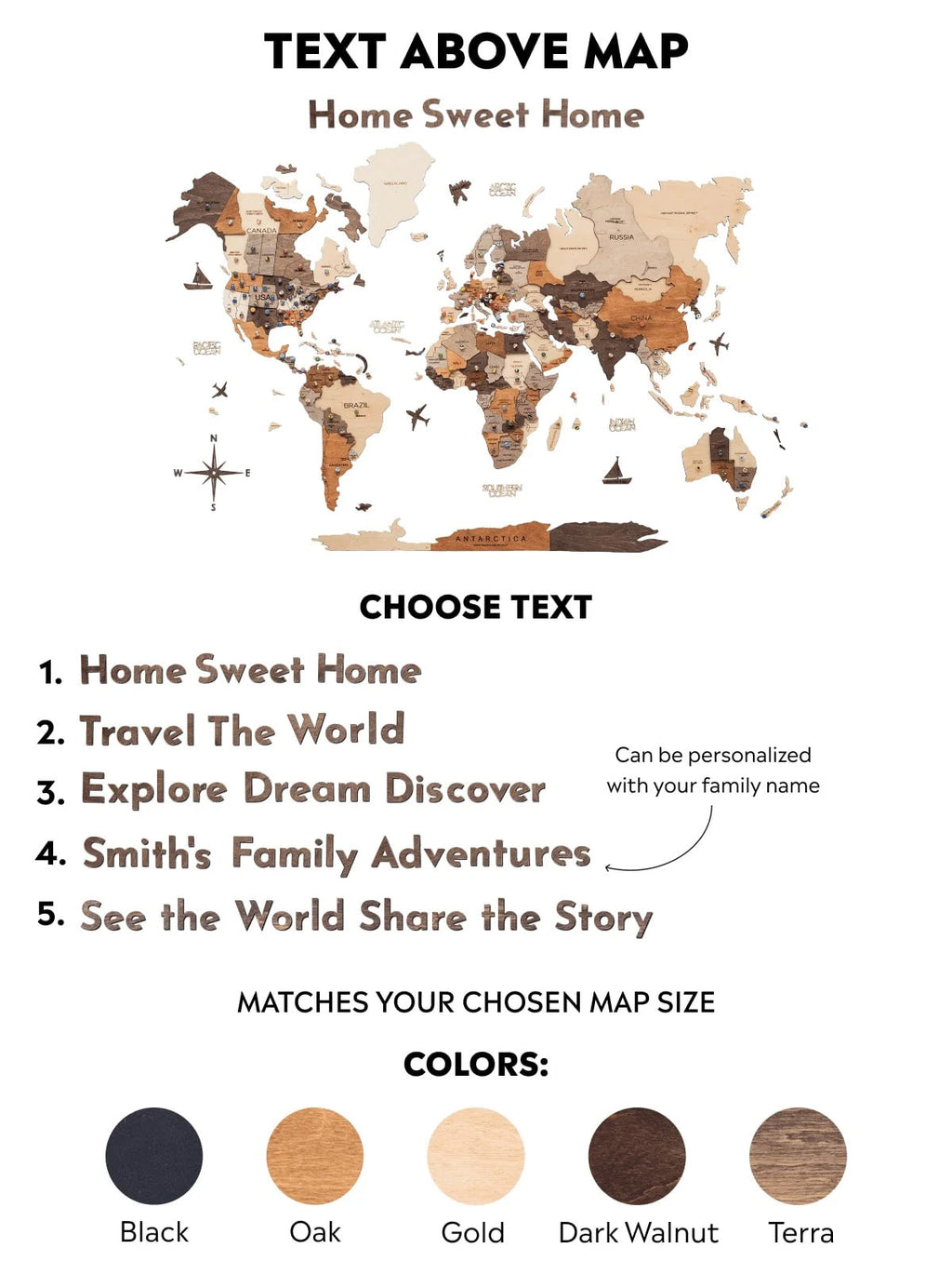 Wooden Map Quotes - SJB-DIAMOND ELITES