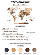 Wooden Map Quote Sign - Oak
