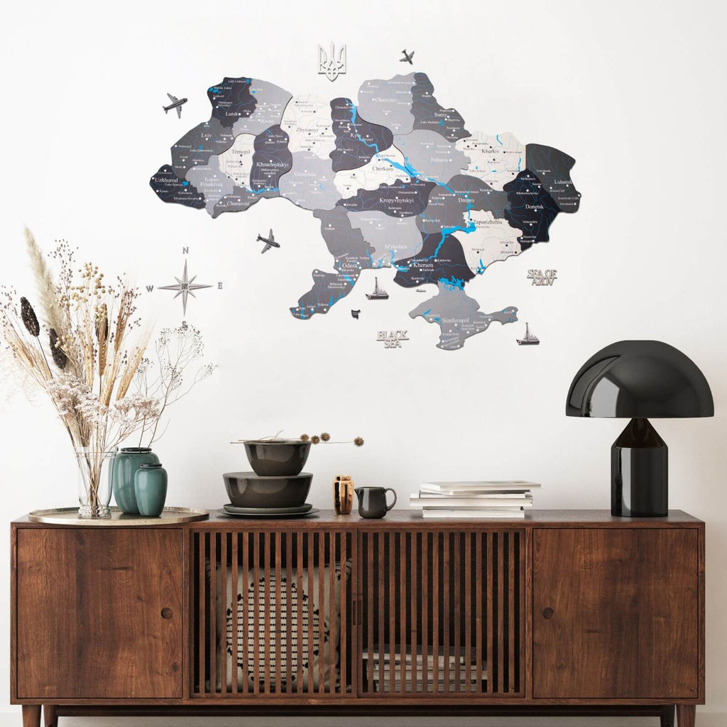 Wooden Map of Ukraine Terra Enjoy The Wood