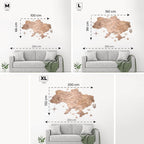 Wooden Map of Ukraine Terra Enjoy The Wood