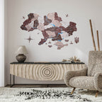 Wooden Map of Ukraine Cappuccino Enjoy The Wood