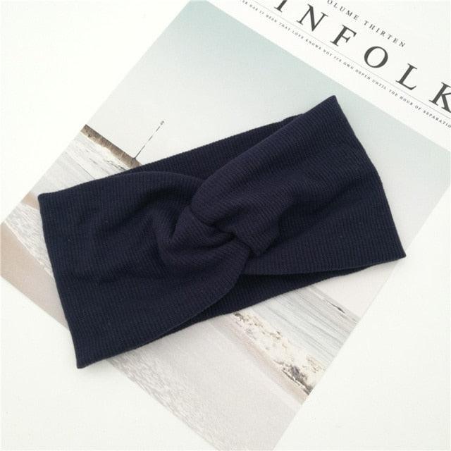 Woolen Cross Cross Top Knot Elastic Hair Bands for Women Soft Solid Color Turban Headbands Women Girls Gorgeous Hair Accessories For Women Stevvex