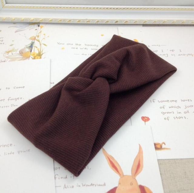 Woolen Cross Cross Top Knot Elastic Hair Bands for Women Soft Solid Color Turban Headbands Women Girls Gorgeous Hair Accessories For Women Stevvex
