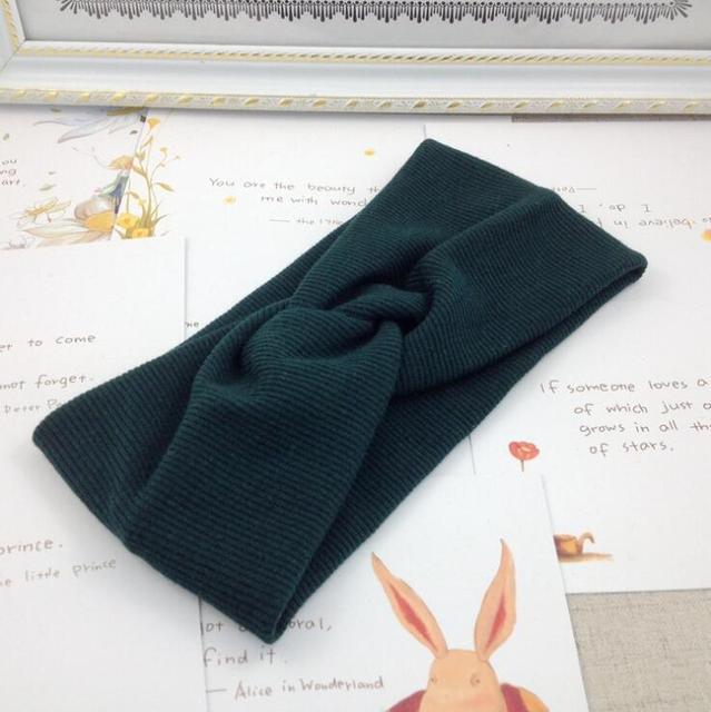 Woolen Cross Cross Top Knot Elastic Hair Bands for Women Soft Solid Color Turban Headbands Women Girls Gorgeous Hair Accessories For Women Stevvex