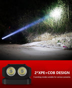 Work Light Rechargeable LED Camping Waterpoof Portable Multifunctional Adjustable USB Light Hanging Hook& Magnetic Base Flashlight For Hurricane Camping Hiking Riding Fishing Jogging Household Stevvex