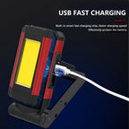Work Light Rechargeable LED Camping Waterpoof Portable Multifunctional Adjustable USB Light Hanging Hook& Magnetic Base Flashlight For Hurricane Camping Hiking Riding Fishing Jogging Household Stevvex