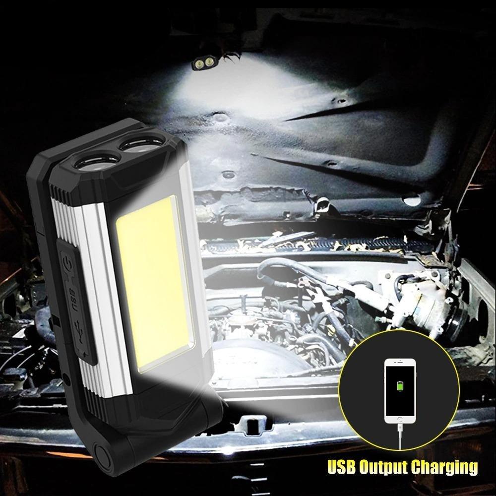 Work Light Rechargeable LED Camping Waterpoof Portable Multifunctional Adjustable USB Light Hanging Hook& Magnetic Base Flashlight For Hurricane Camping Hiking Riding Fishing Jogging Household Stevvex