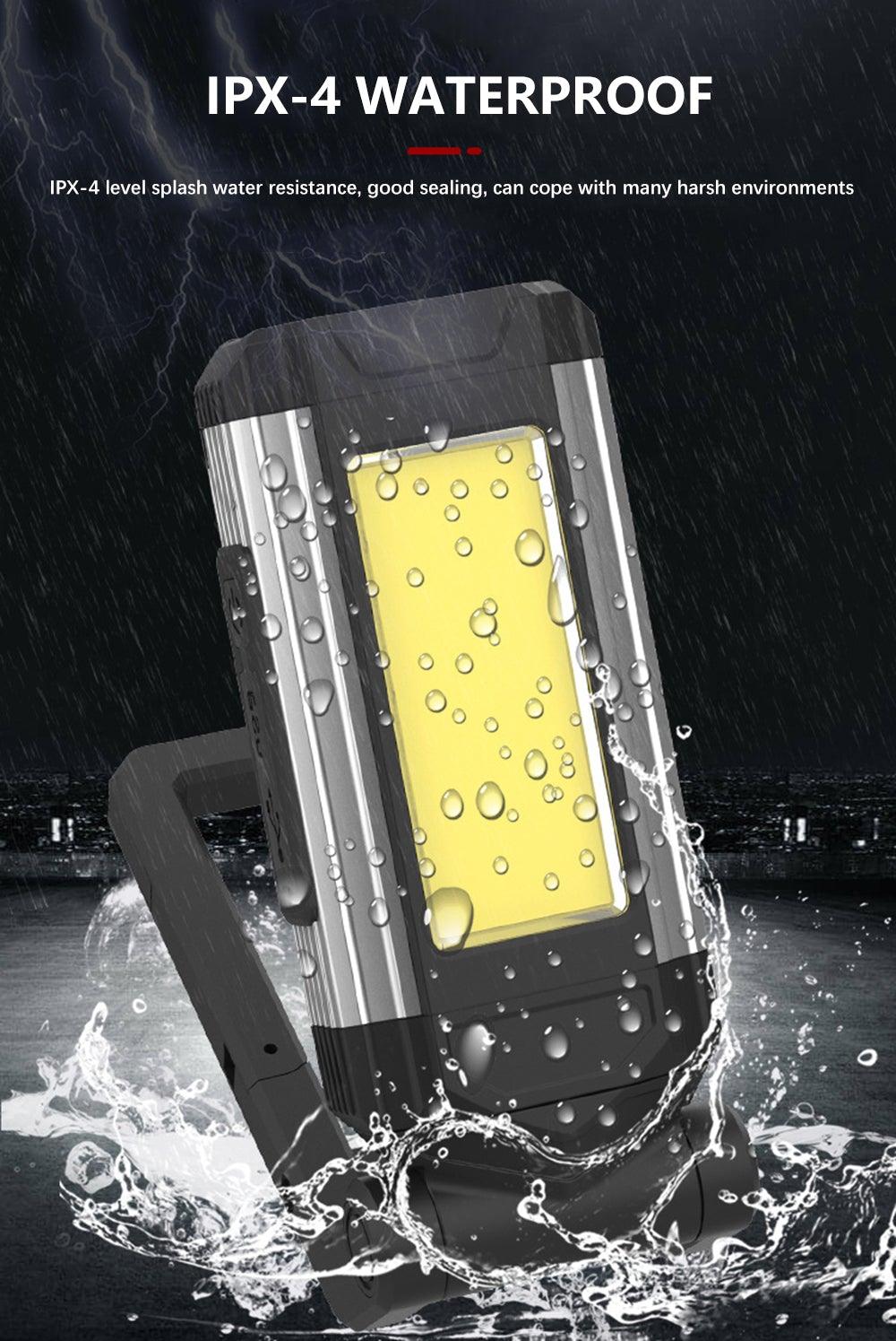 Work Light Rechargeable LED Camping Waterpoof Portable Multifunctional Adjustable USB Light Hanging Hook& Magnetic Base Flashlight For Hurricane Camping Hiking Riding Fishing Jogging Household Stevvex