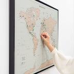 World Map on Canvas - Antique - SJB-DIAMOND ELITES
