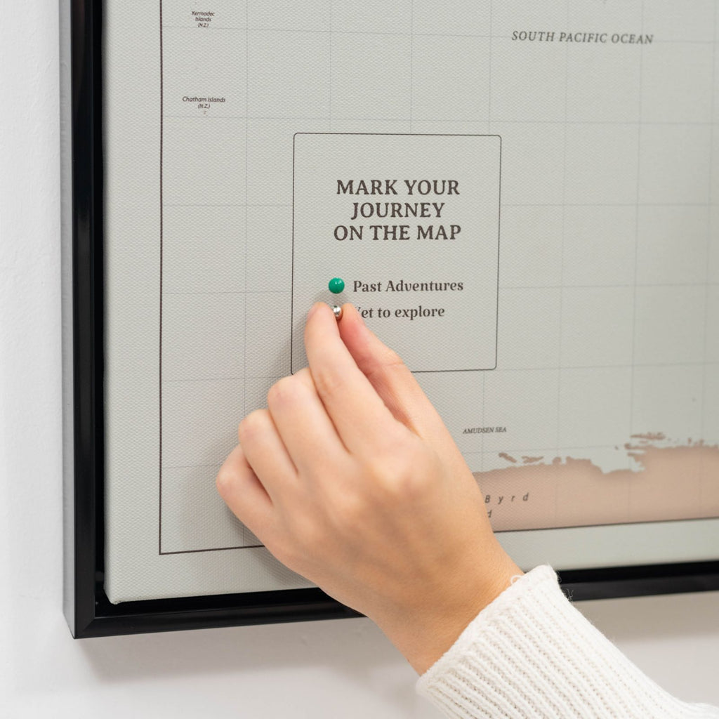 World Map on Canvas - Antique - SJB-DIAMOND ELITES