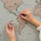 World Map on Canvas - Antique - SJB-DIAMOND ELITES