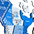 3D Wooden World Map Azure Enjoy The Wood