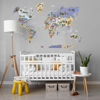 Kids World Map Khaki - SJB-DIAMOND ELITES