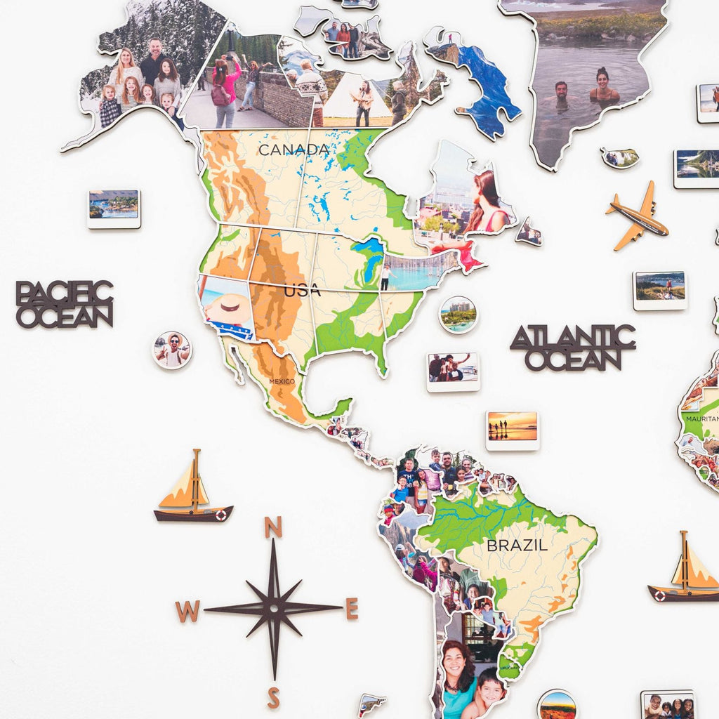 World Photo Map Physical - SJB-DIAMOND ELITES