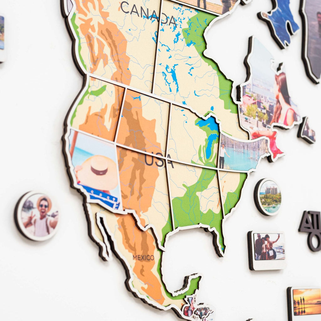 World Photo Map Physical - SJB-DIAMOND ELITES