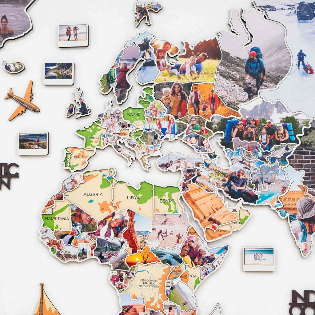 World Photo Map Physical - SJB-DIAMOND ELITES