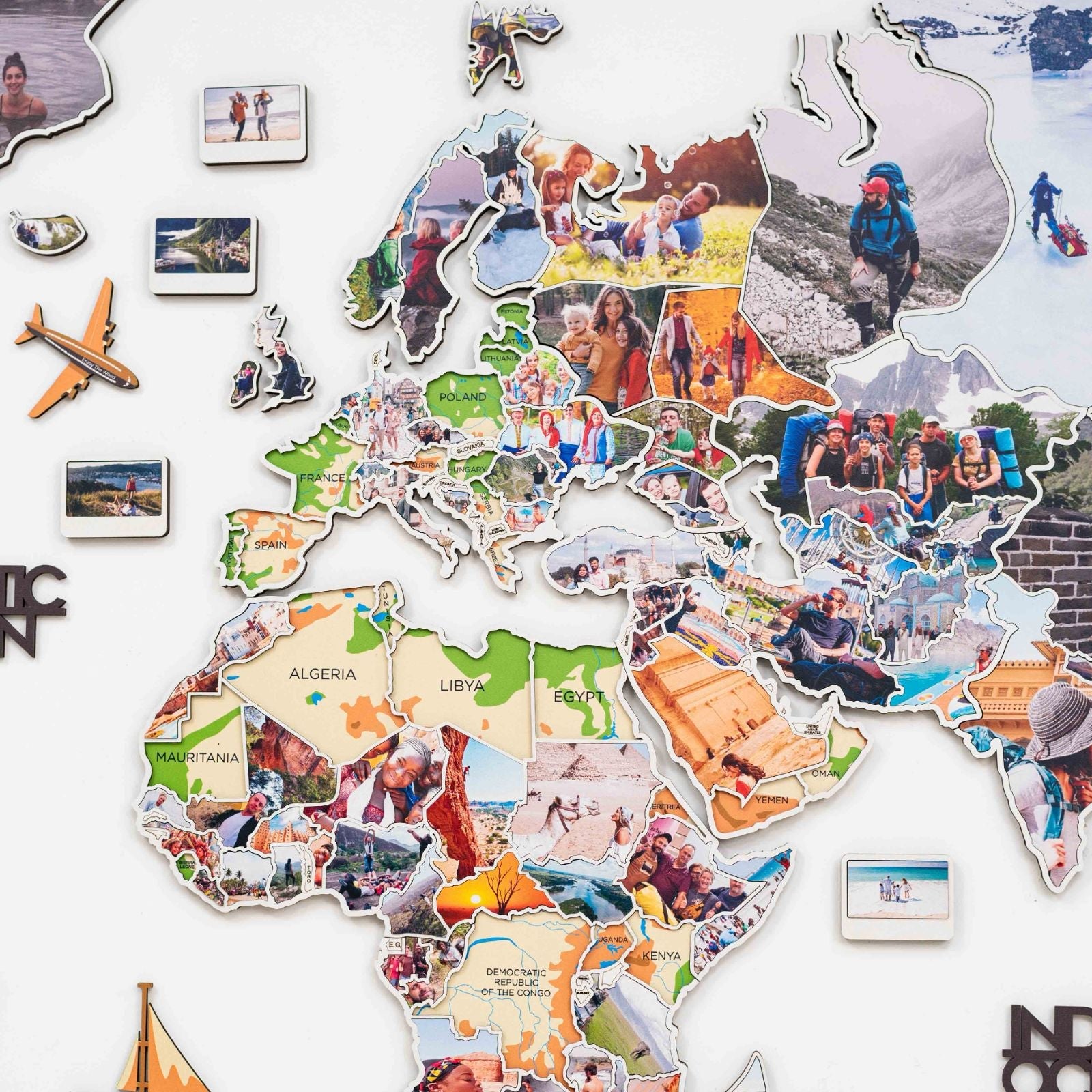 World Photo Map Physical - SJB-DIAMOND ELITES