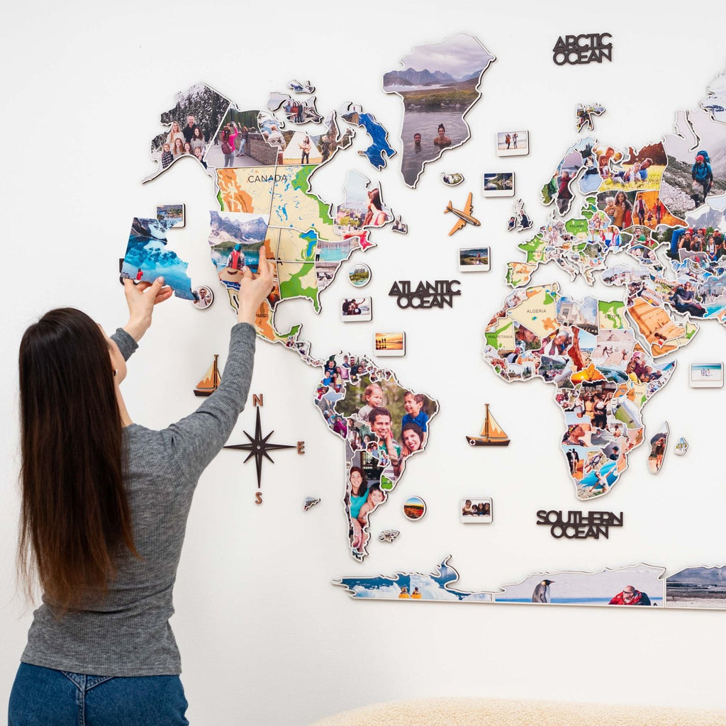 World Photo Map Physical - SJB-DIAMOND ELITES