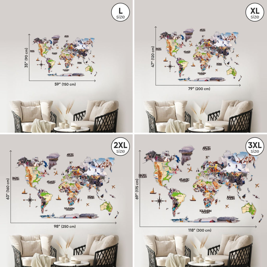 World Photo Map Physical - SJB-DIAMOND ELITES