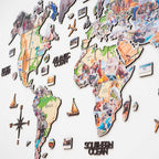World Photo Map Physical - SJB-DIAMOND ELITES