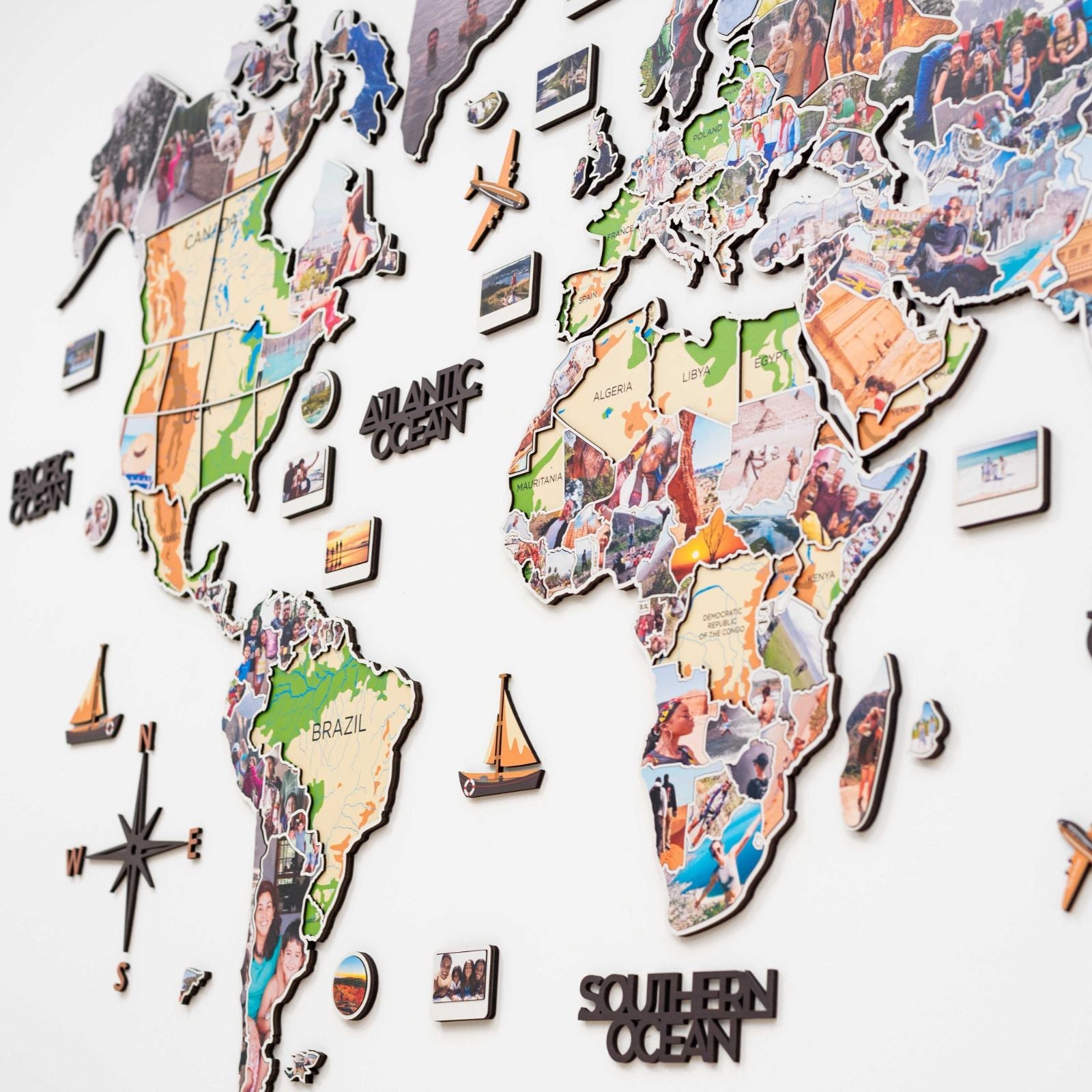 World Photo Map Physical - SJB-DIAMOND ELITES