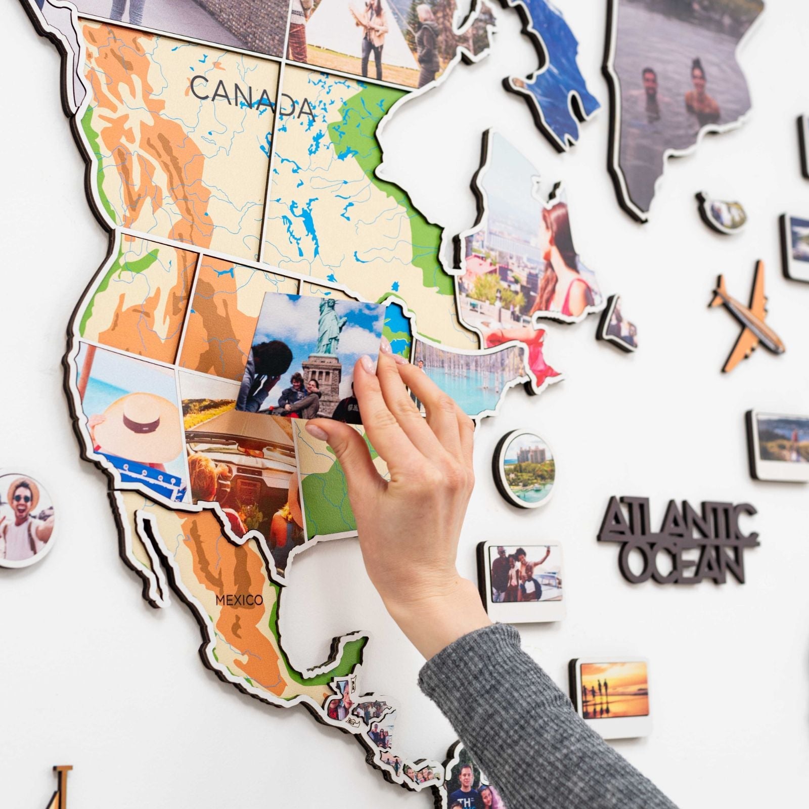 World Photo Map Physical - SJB-DIAMOND ELITES