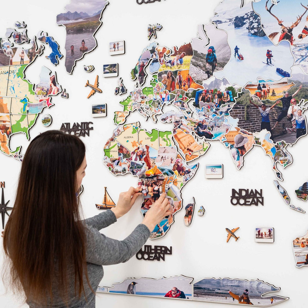 World Photo Map Physical - SJB-DIAMOND ELITES