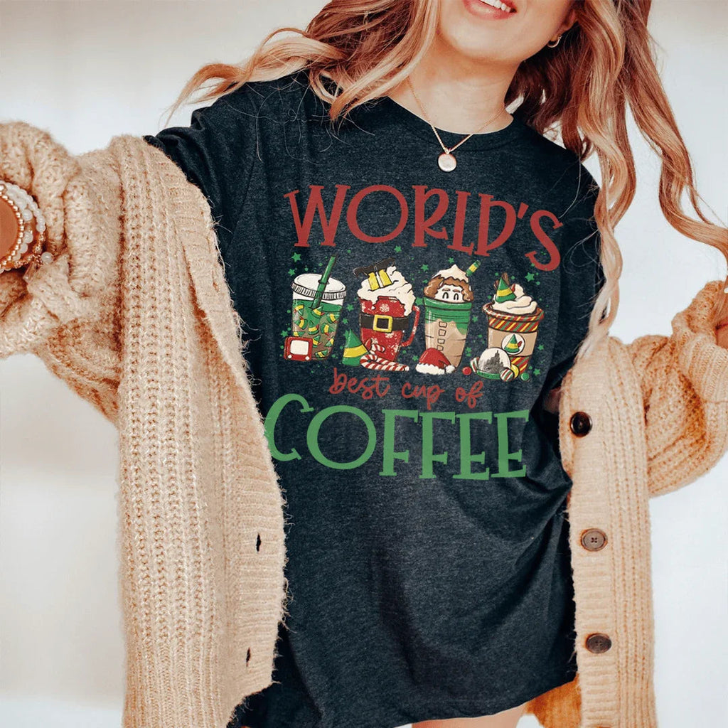 World's Best Cup Of Coffee Tee Peachy Sunday