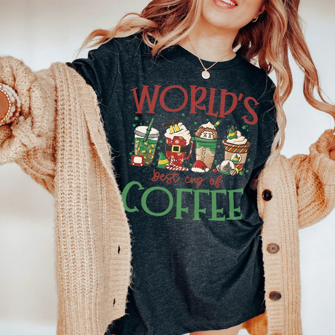 World's Best Cup Of Coffee Tee Peachy Sunday