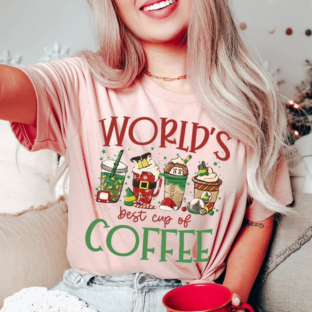 World's Best Cup Of Coffee Tee Peachy Sunday