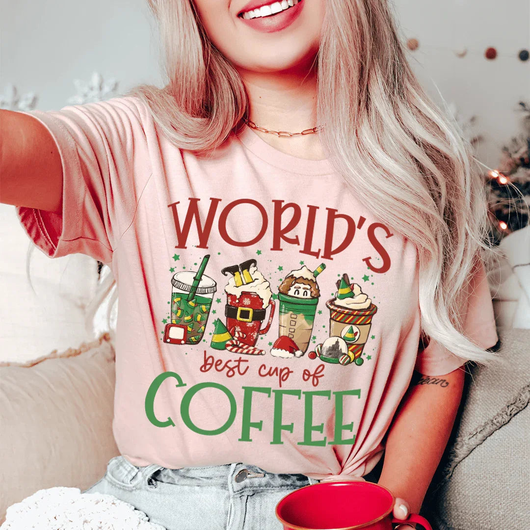World's Best Cup Of Coffee Tee Peachy Sunday