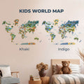 Kid's Wall Map Khaki - SJB-DIAMOND ELITES
