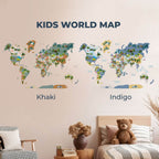 Nursery World Map Indigo - SJB-DIAMOND ELITES