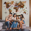 3D LED Wooden World Map 2.0 (with acrylic background) Enjoy The Wood