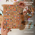 3D LED Wooden World Map 2.0 (with acrylic background) Enjoy The Wood